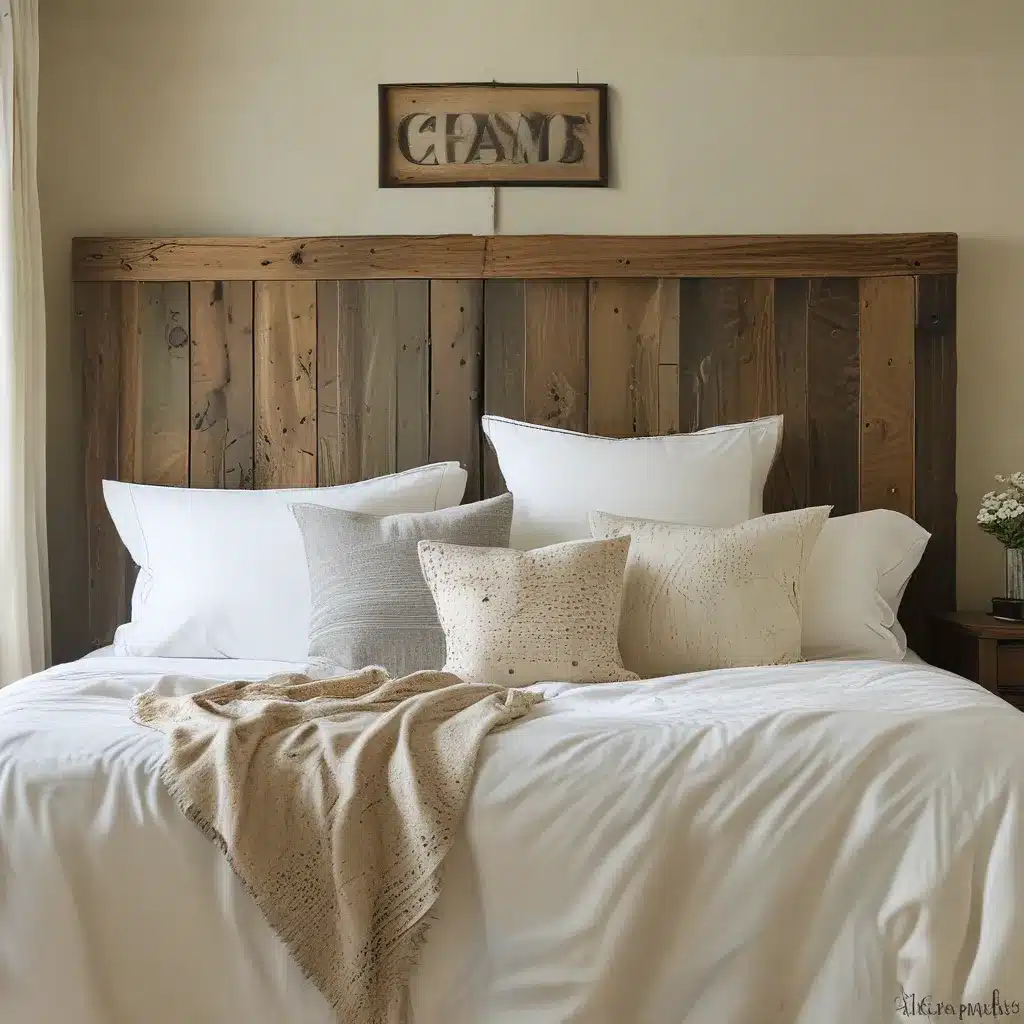 Add Farmhouse Charm with a Reclaimed Wood Headboard