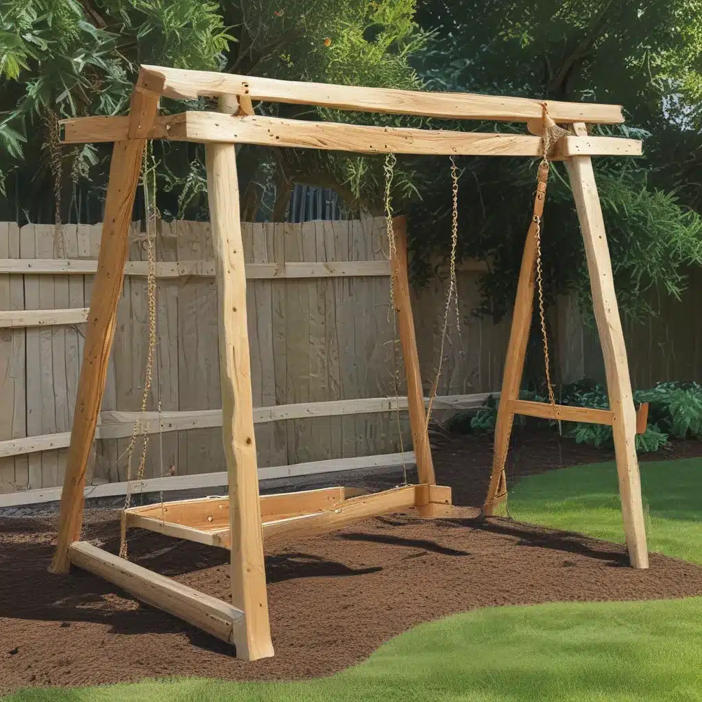 Construct a Backyard Wooden Swing Set