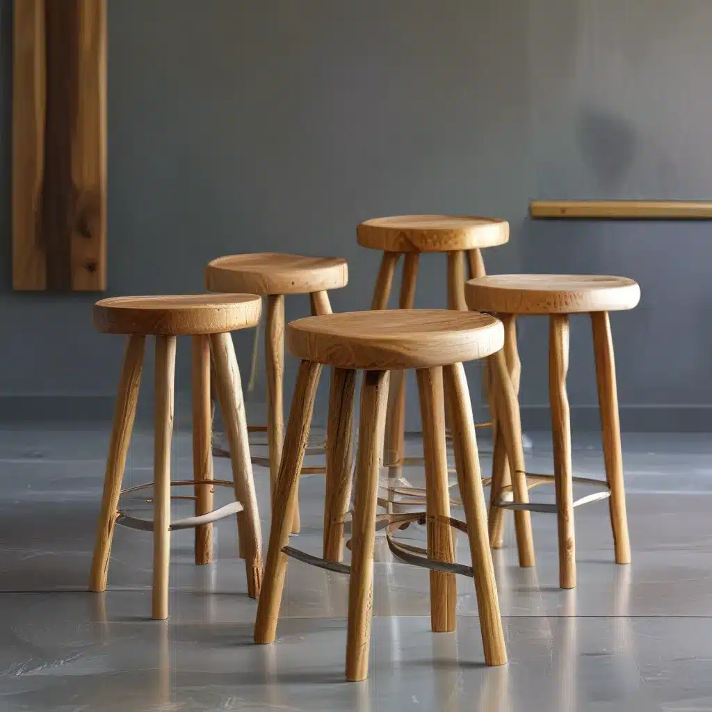 CraftUnique Wooden Stools for Kitchen