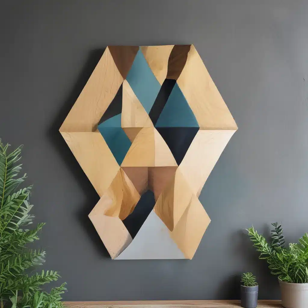 Create Geometric Wall Art with Wooden Triangles