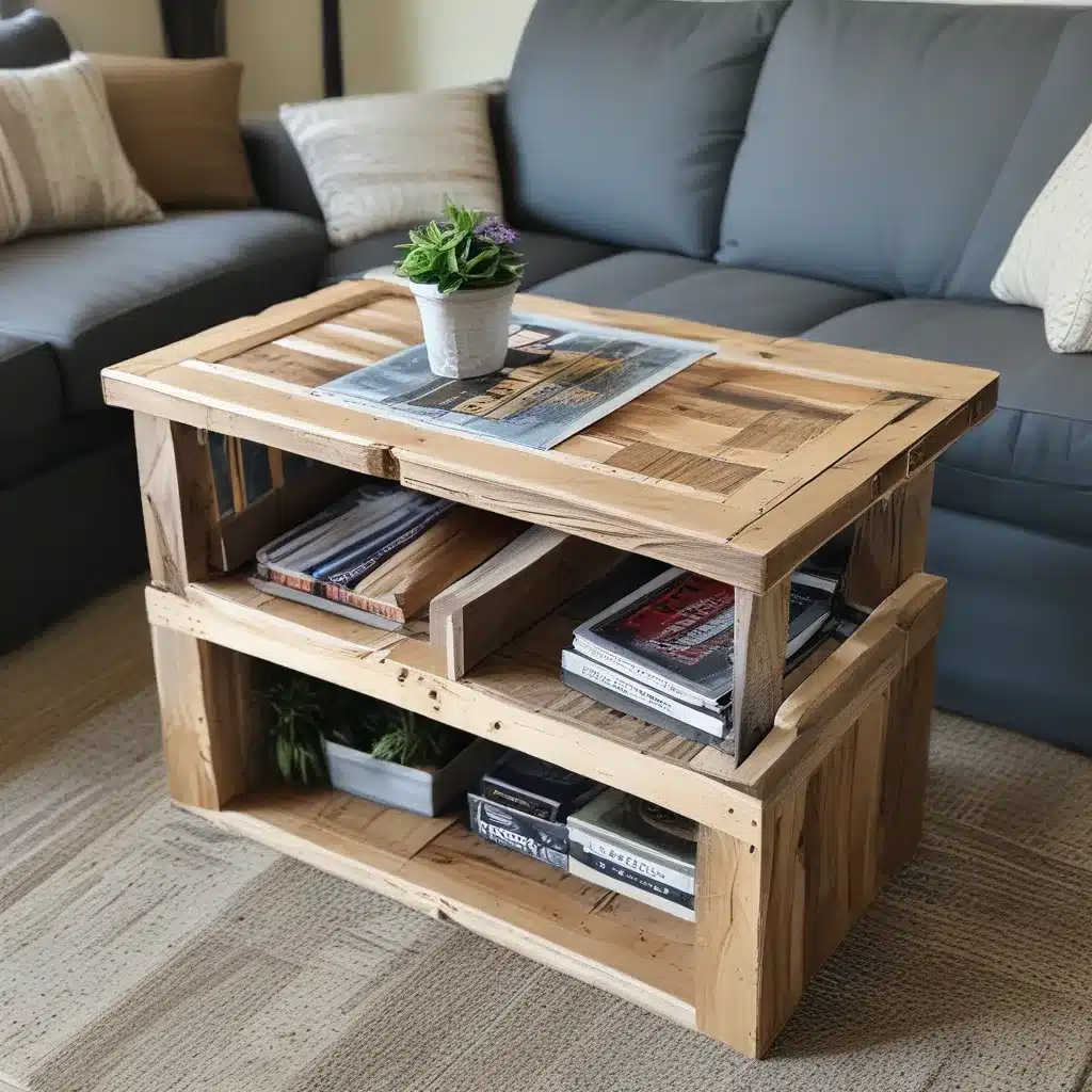 DIY Pallet Wood Coffee Table with Hidden Storage