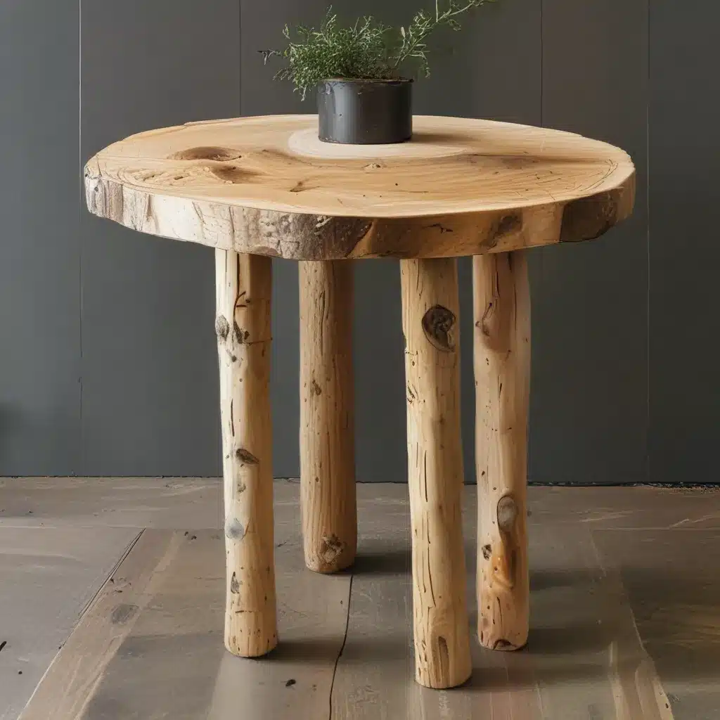 How to Make a Round Timber Side Table from Logs