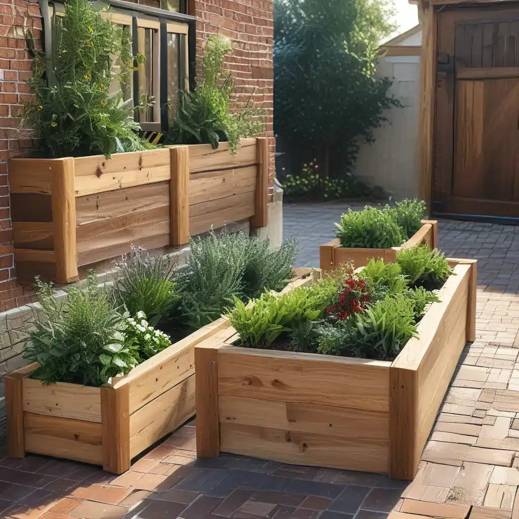 Wooden Planter Boxes for the Patio